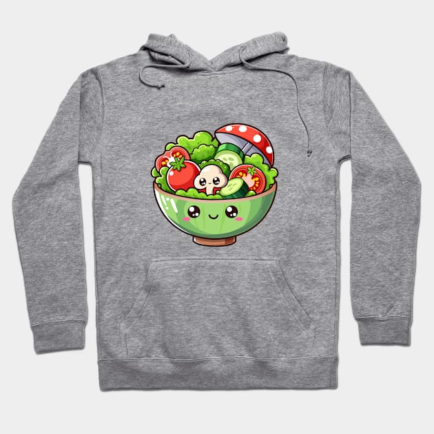 Cute Healthy Vegetable Salad Hoodie by Arief Uchiha